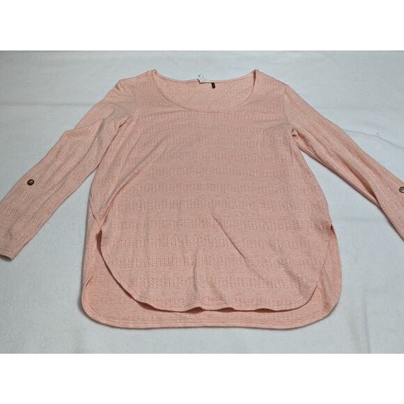 Anthropologie Top Pink Akemi Kin Sm Sylvie Pointelle Spring Easter Lightweight - Picture 2 of 9